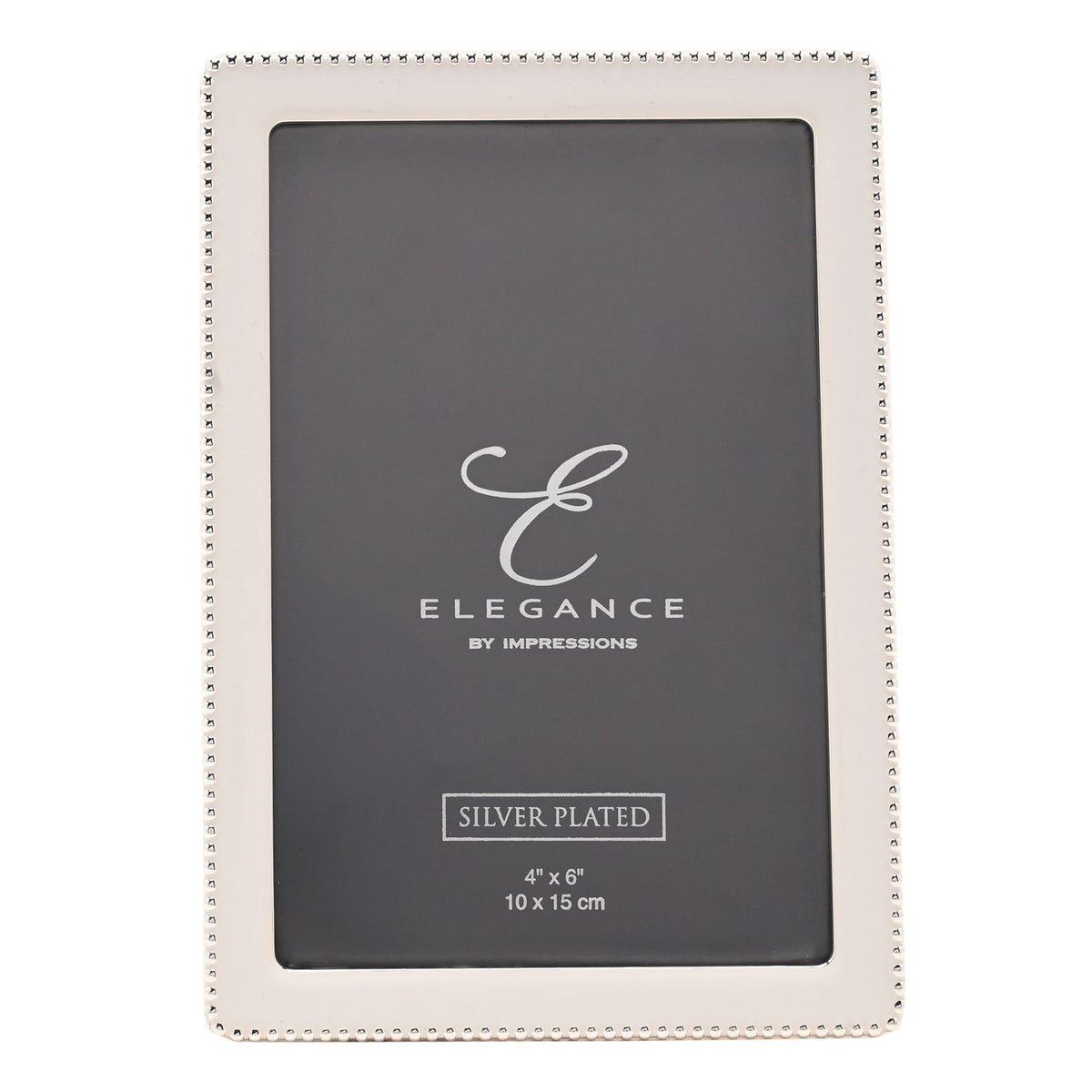 Elegance Silverplated White Epoxy Beaded Photo Frame 4" x 6" - image 2