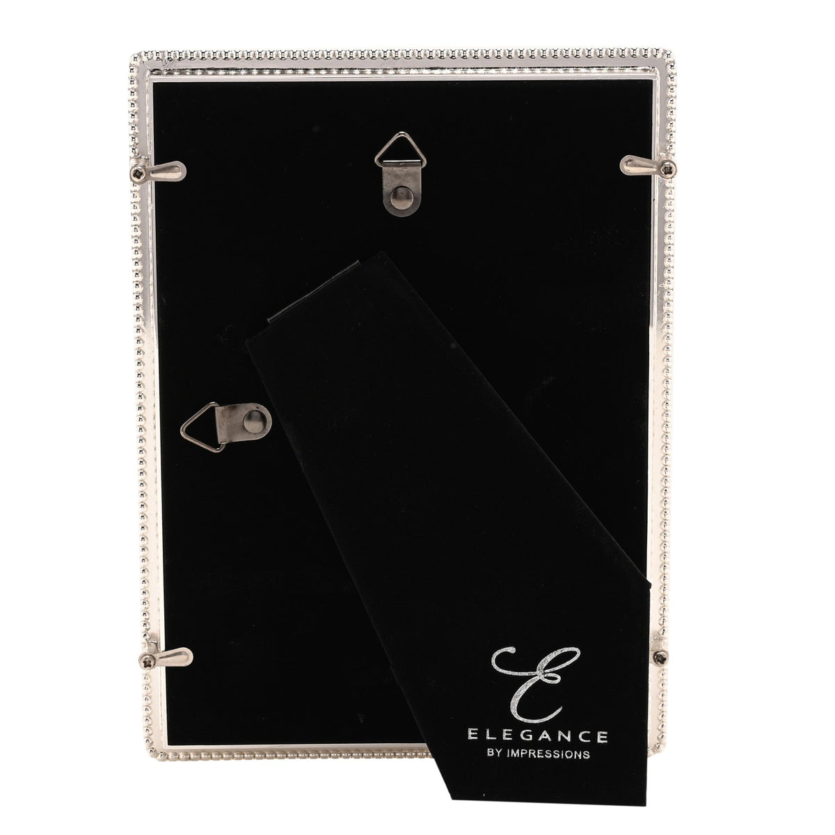 Elegance Silverplated White Epoxy Beaded Photo Frame 4" x 6" - image 4