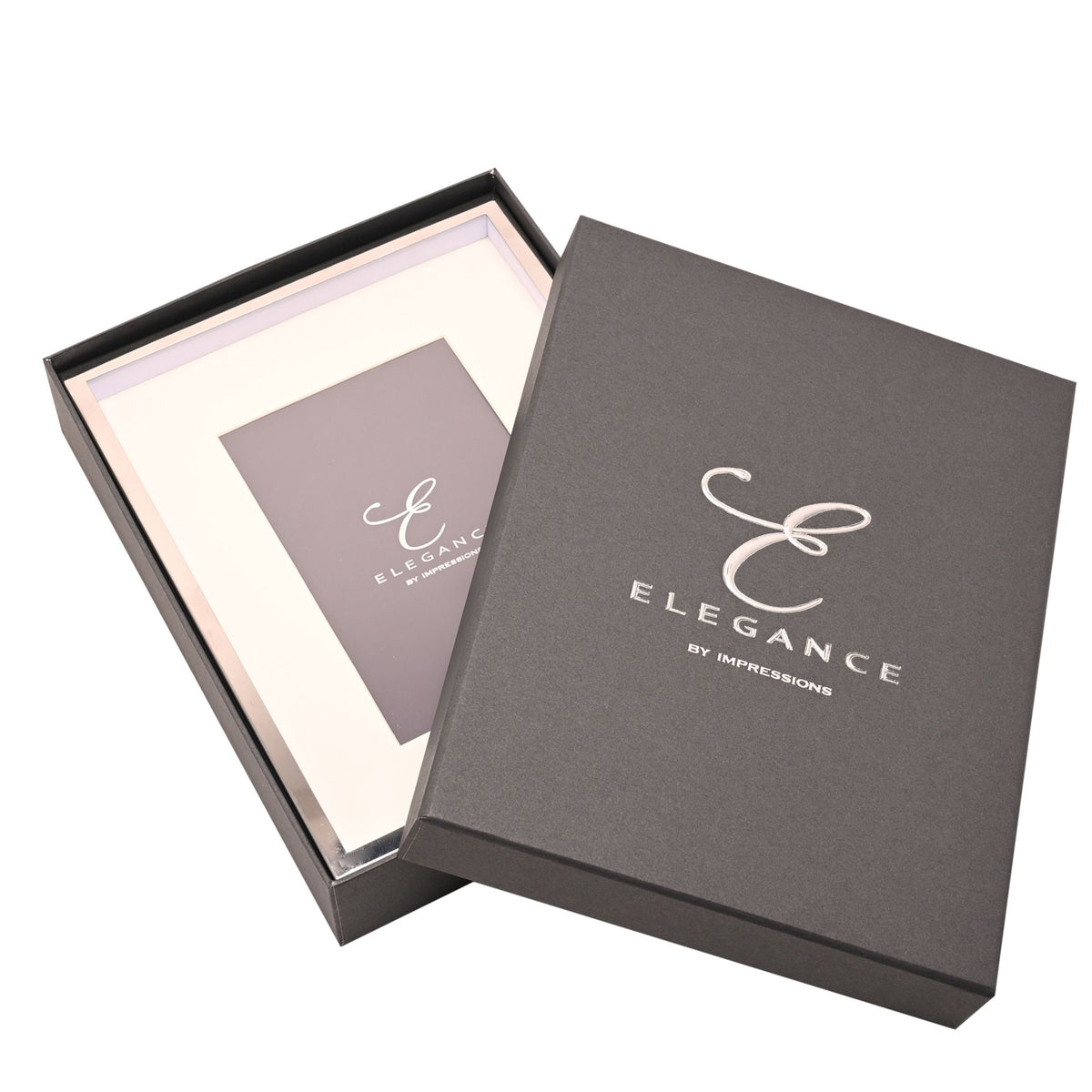Elegance White Mount Photo Frame 5" x 7" Silver - image 5