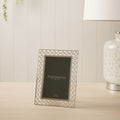 Impressions Lattice Cut Metal Plated Silver Photo Frame 4" x 6"