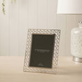 Impressions Lattice Cut Metal Plated Silver Photo Frame 5" x 7"