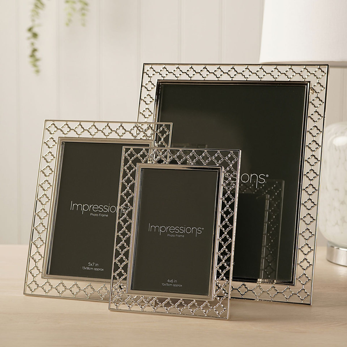 Impressions Lattice Cut Metal Plated Silver Photo Frame 5" x 7" - image 7