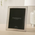 Impressions Lattice Cut Metal Plated Silver Photo Frame 8" x 10"