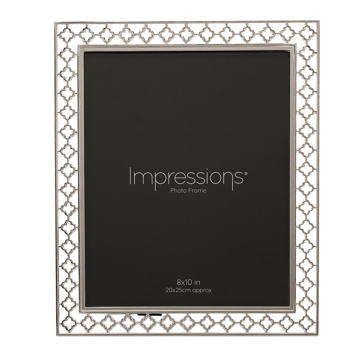 Impressions Lattice Cut Metal Plated Silver Photo Frame 8" x 10" - image 3