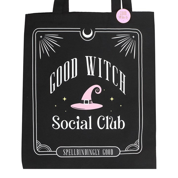 Good Witch Social Club Polycotton Tote Bag with Pin Badge - product image 3