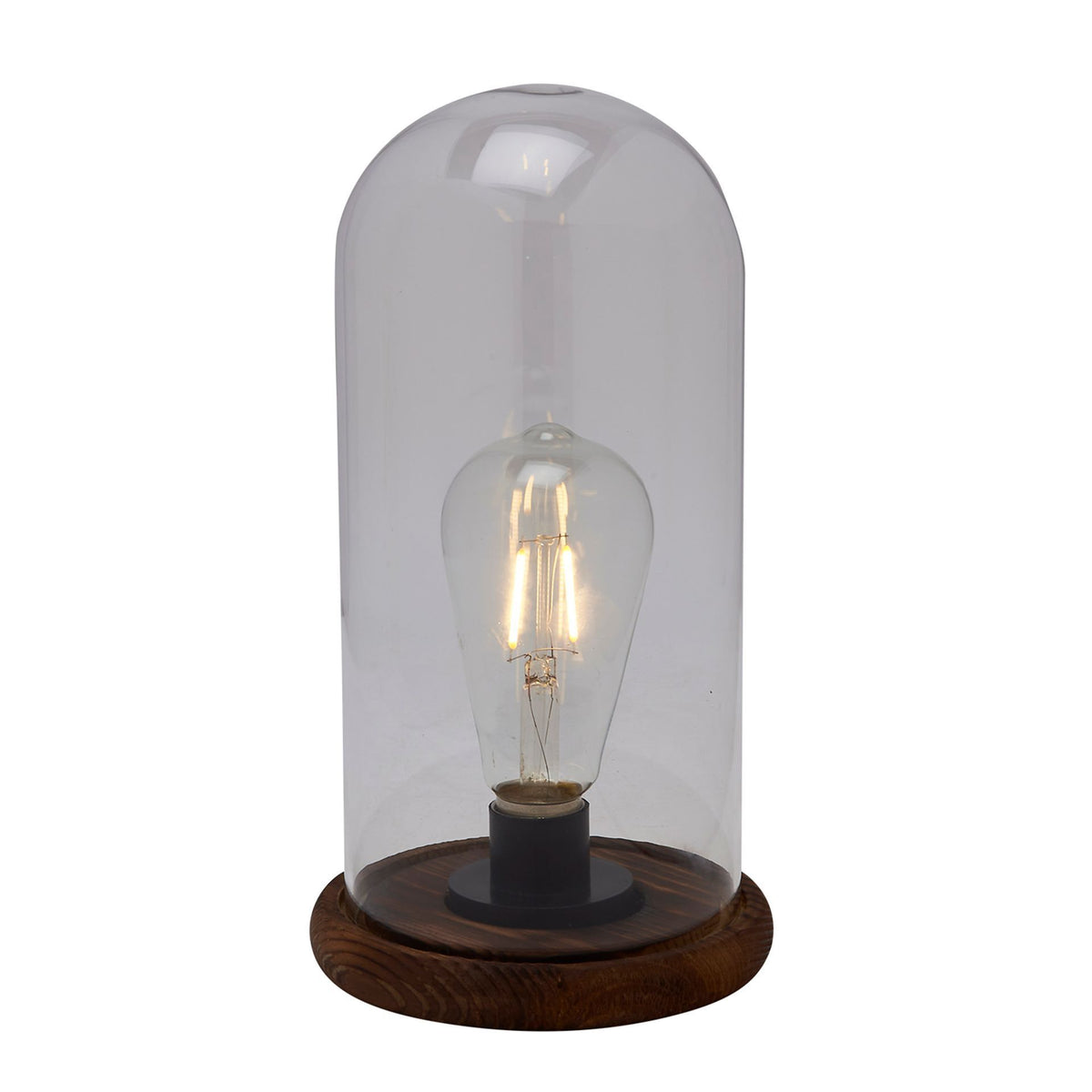 Hestia LED Light Up Glass Dome with Bulb  - Large