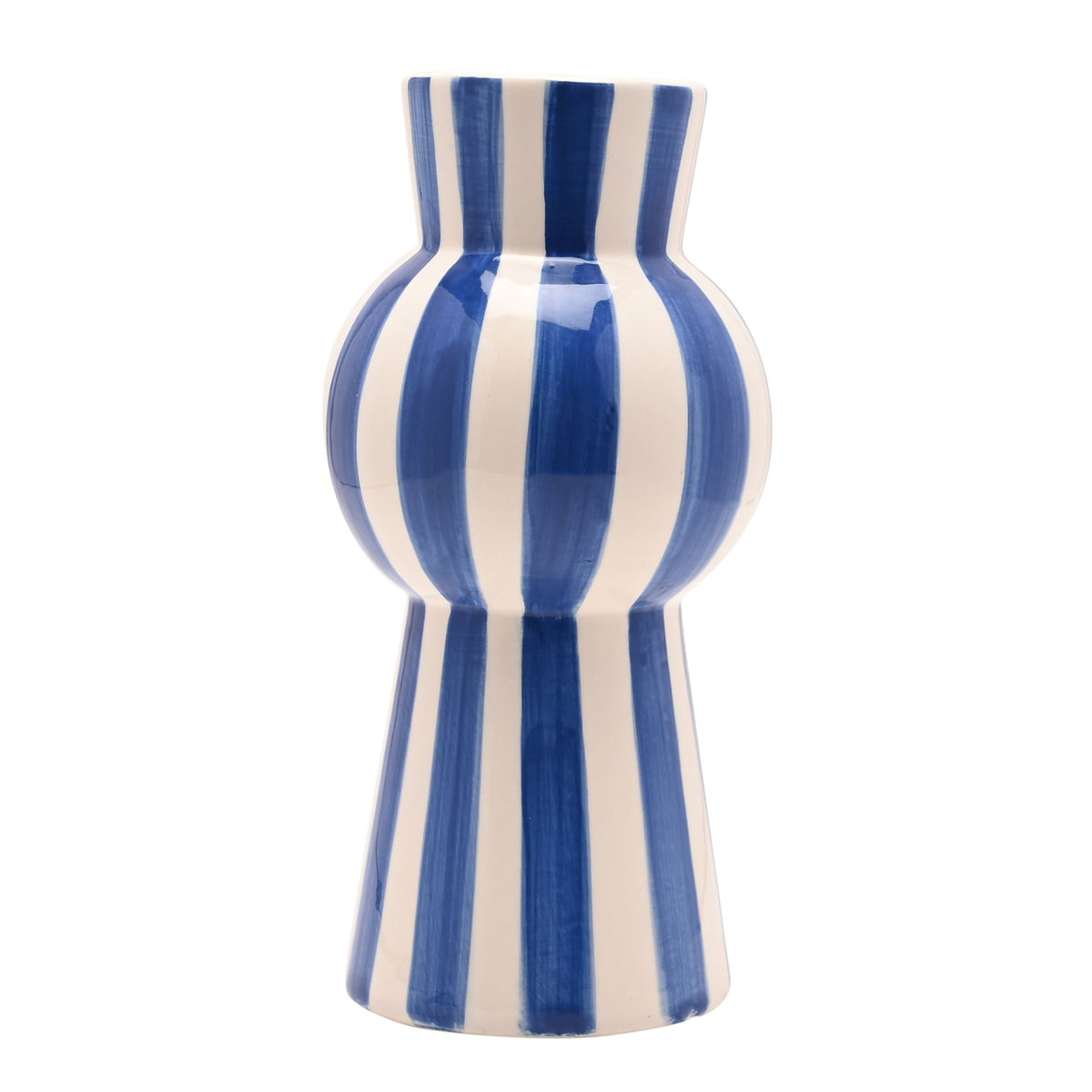 Hestia Blue & White Striped Tall Vase - image 2