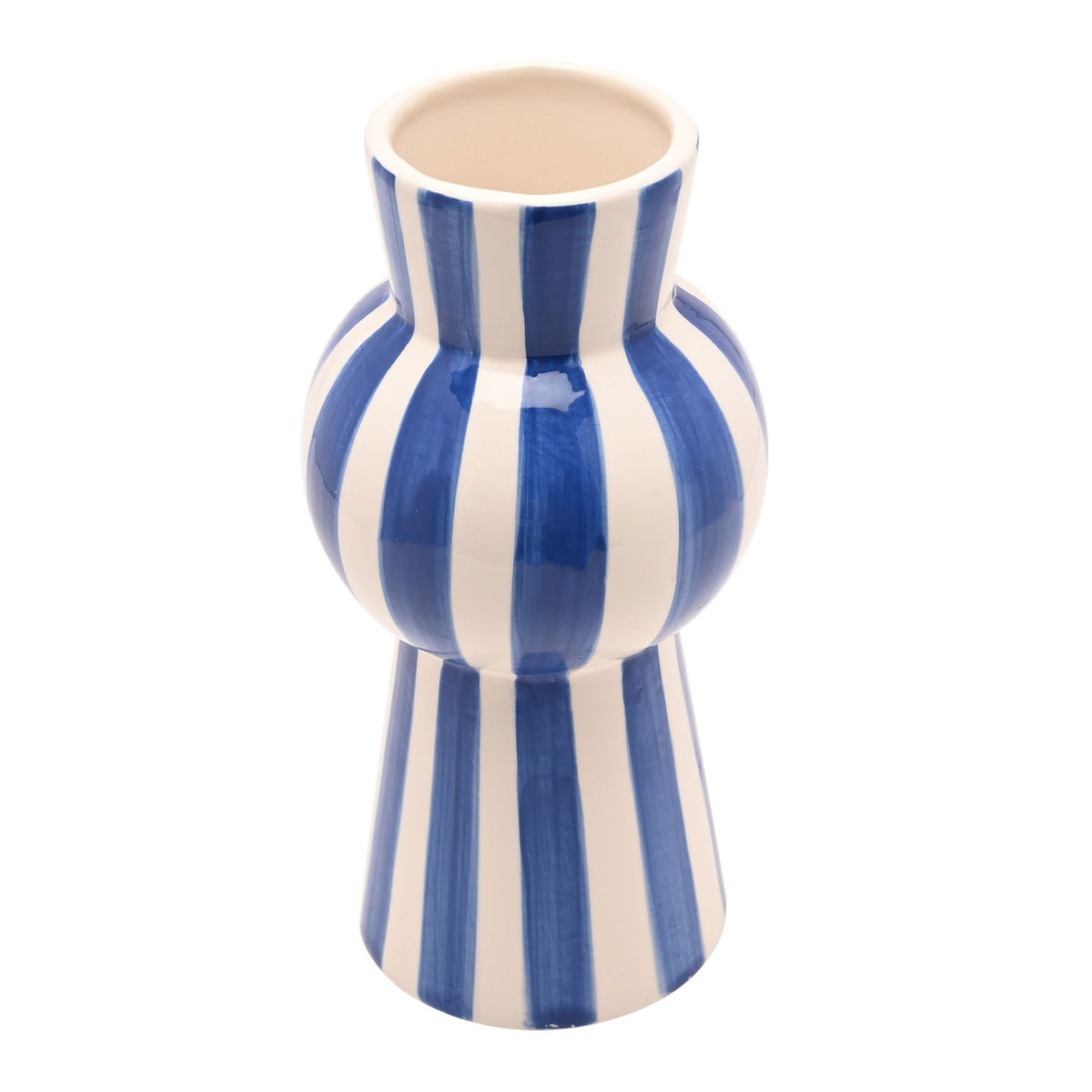 Hestia Blue & White Striped Tall Vase - image 3