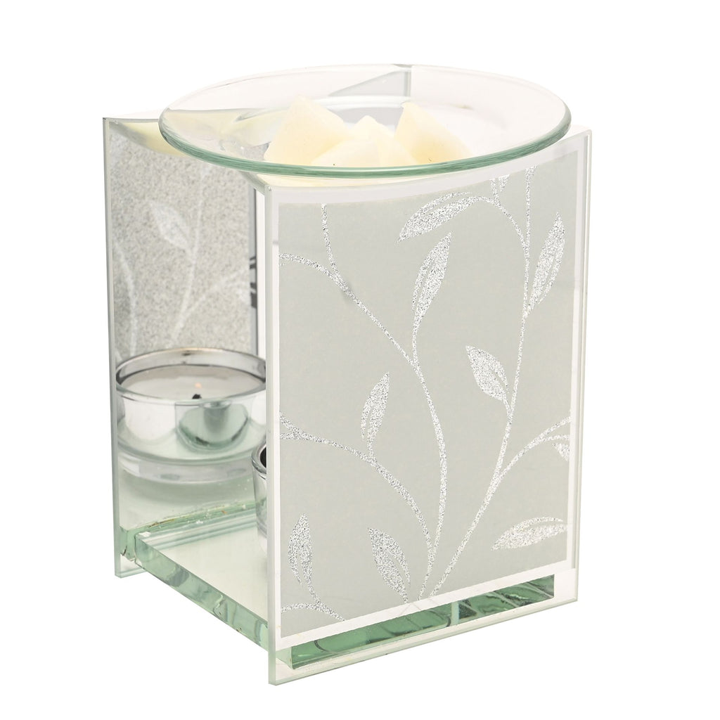 Hestia Glitter Leaf Design Oil Burner