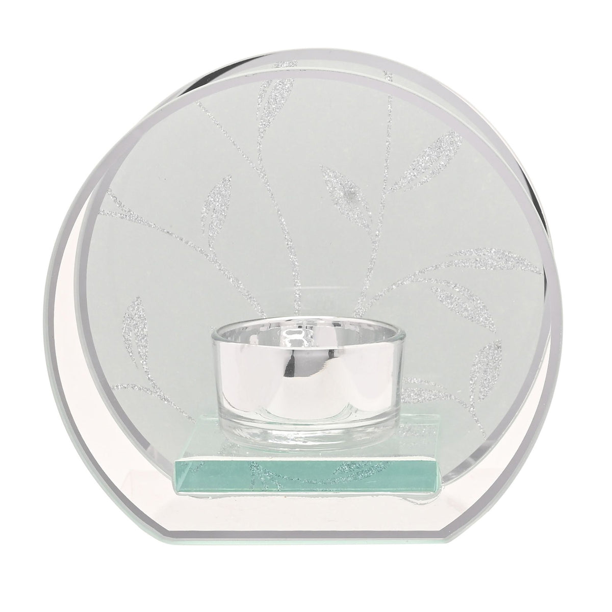 Gold Glitter Leaf Tealight Holder | Hestia