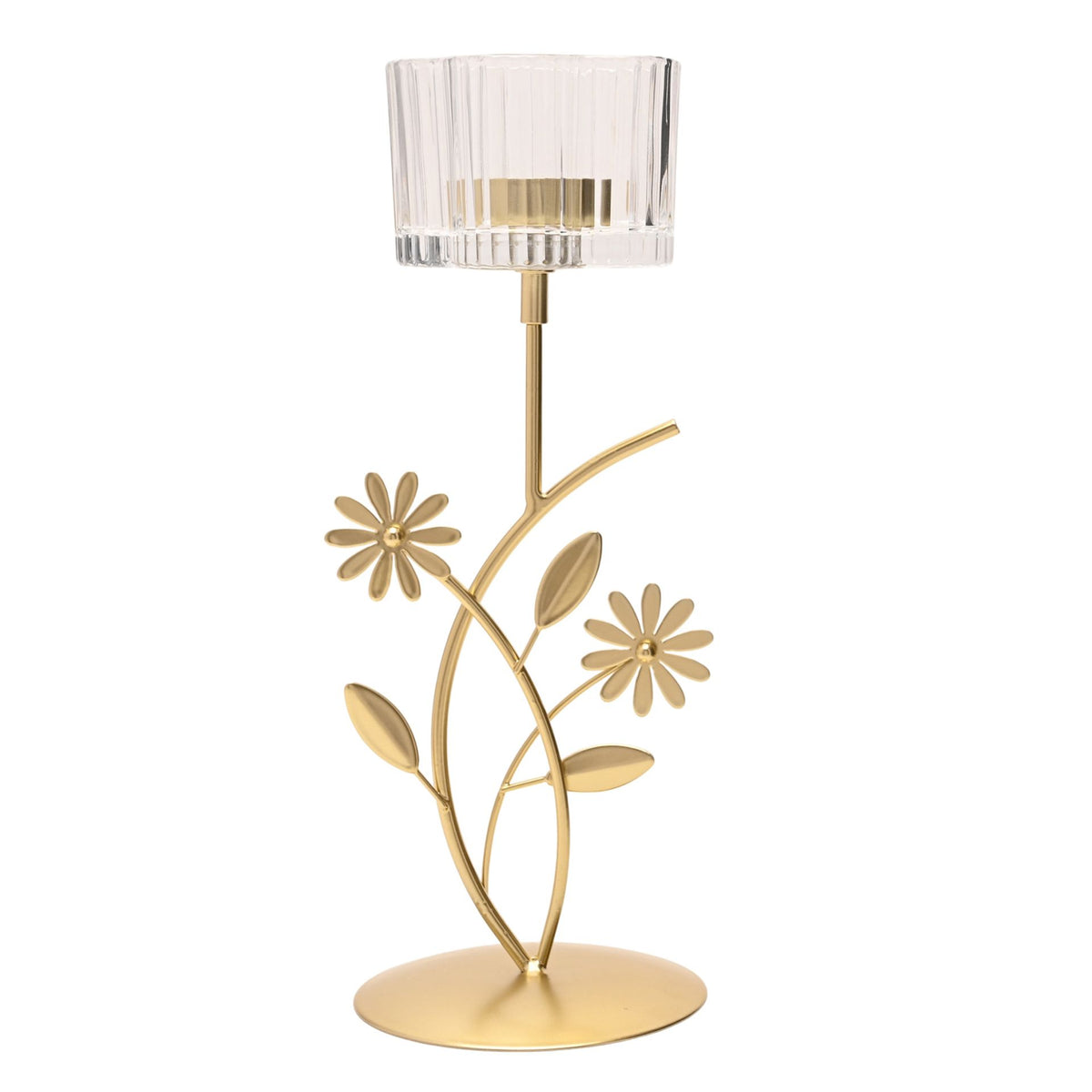 Hestia Gold Floral Single Candle Holder - image 2