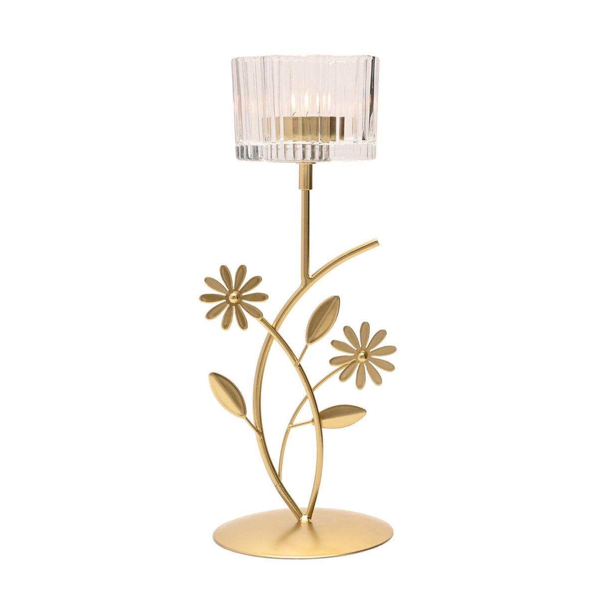 Hestia Gold Floral Single Candle Holder - image 3