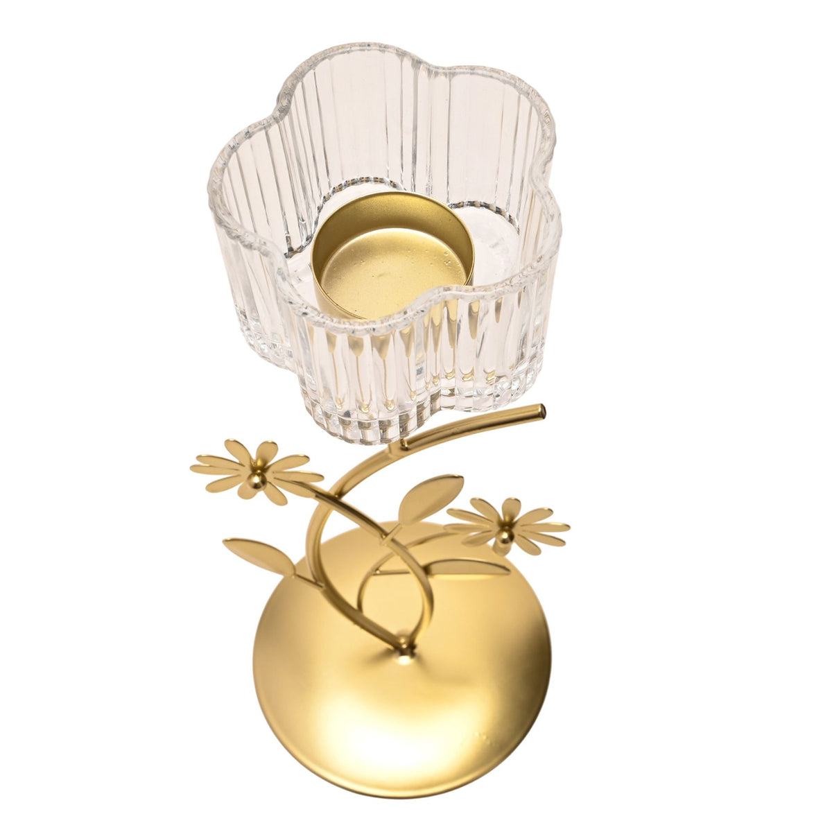 Hestia Gold Floral Single Candle Holder - image 4