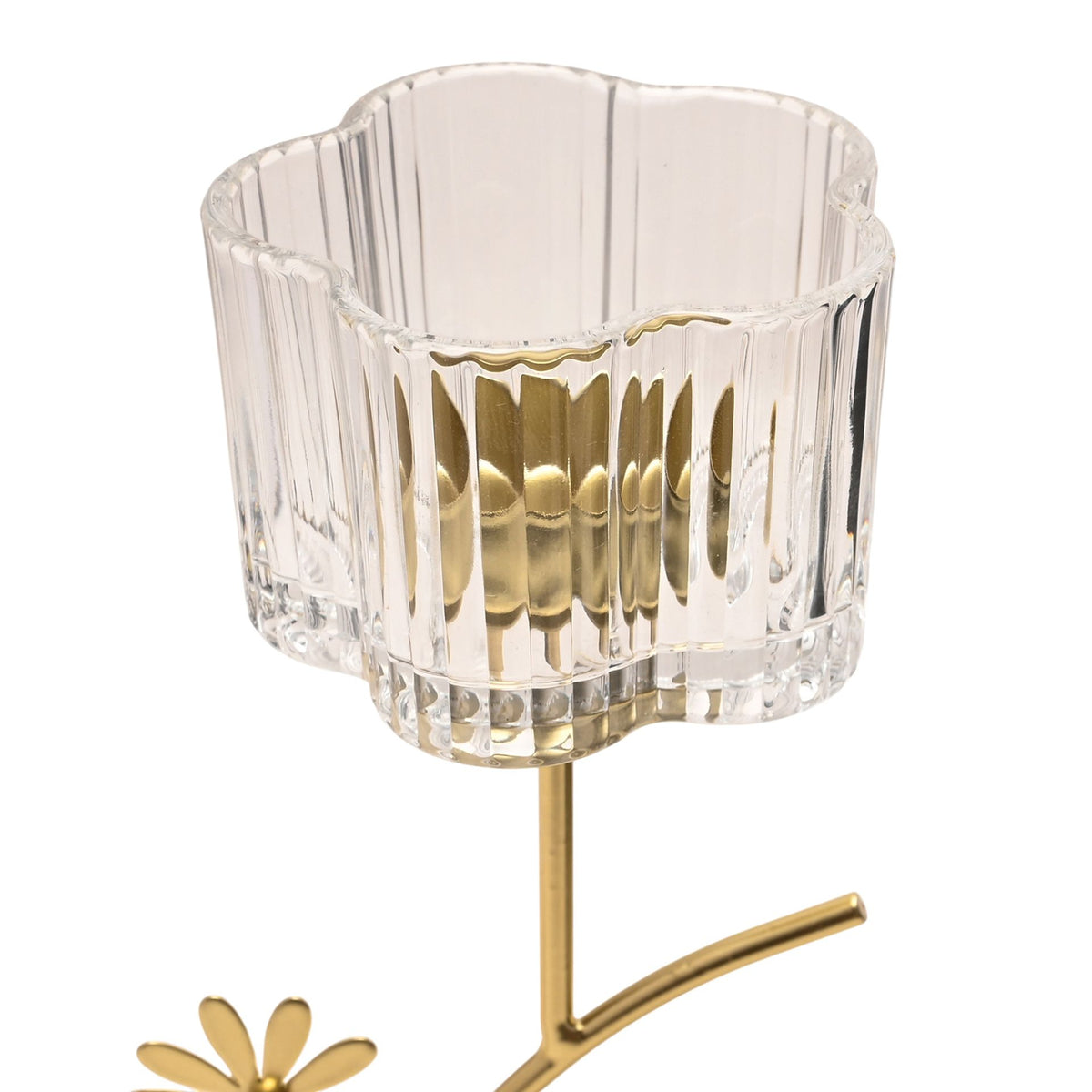 Hestia Gold Floral Single Candle Holder - image 5