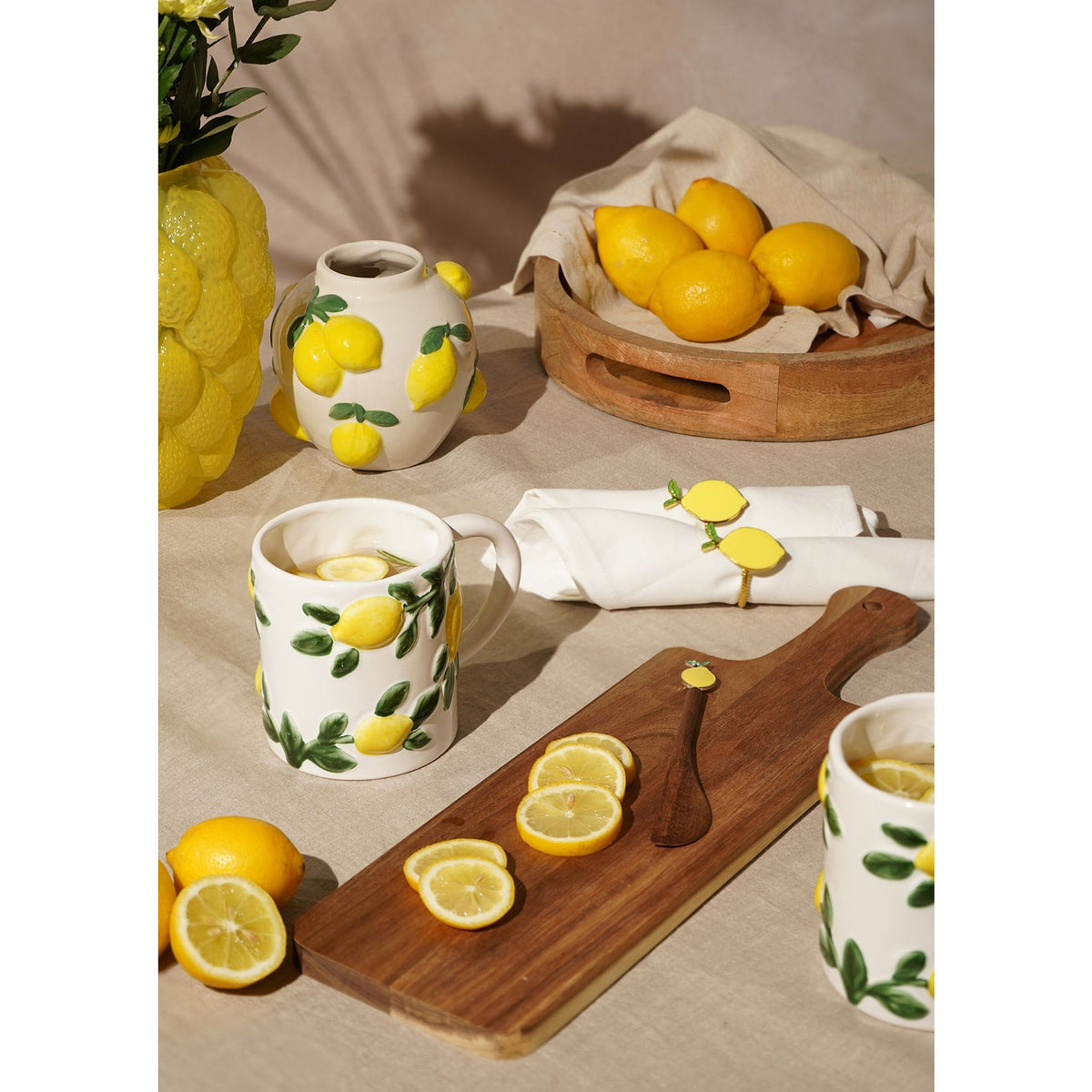Hestia Lemon Bunched Shaped Glass Bud Vase - image 5