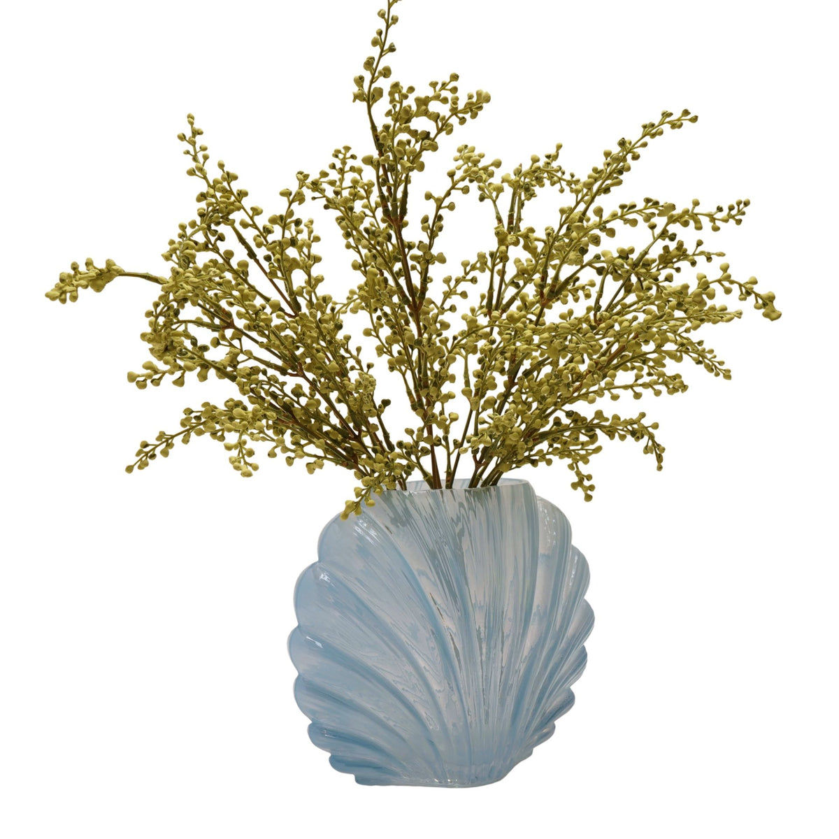 Hestia Blue Shell Shaped Glass Vase - image 5