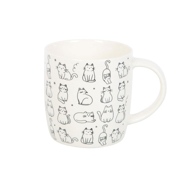White Happy Cat Print Mug - product image 4