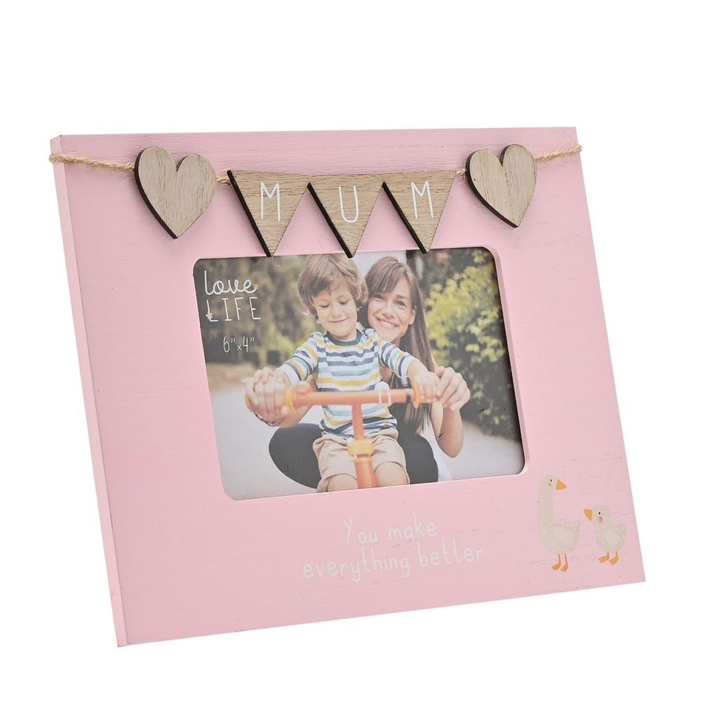 Love Life 6" x 4" Frame with Bunting - Mum