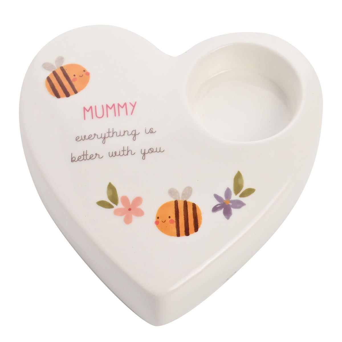 Love Life Ceramic Tea Light Candle Holder - Mummy