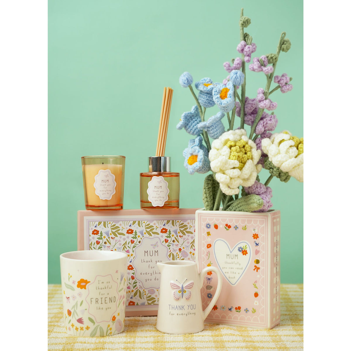 Love Life Embossed Jug  - Thank You