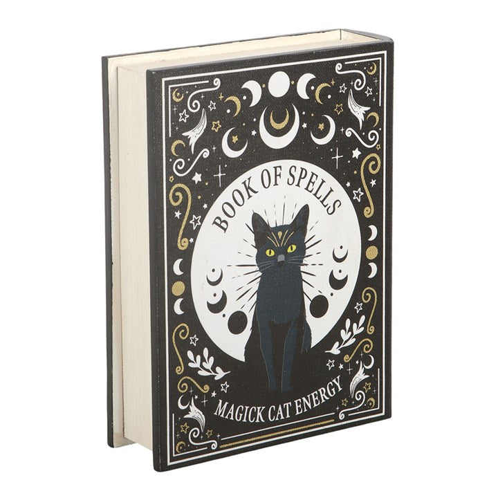 Black Cat Magick Book of Spells Shaped Storage Box - product image 3