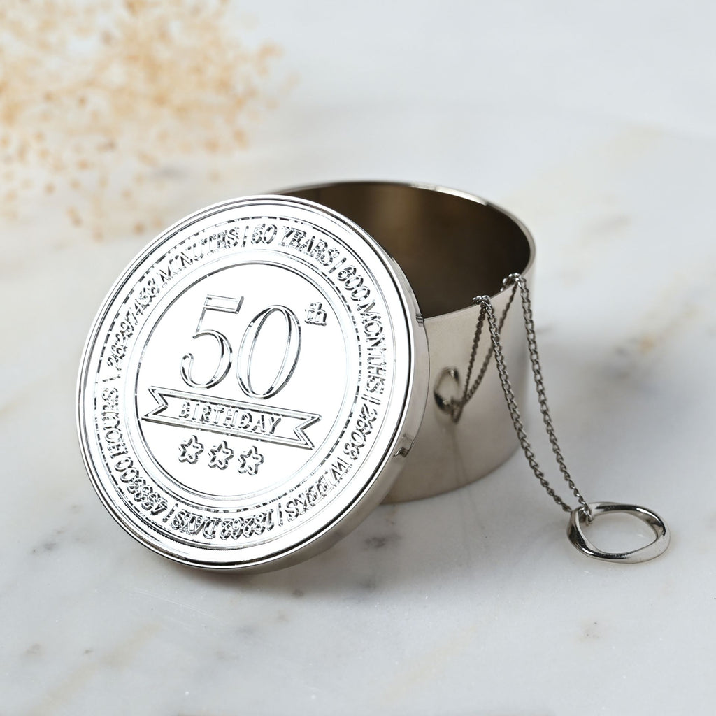 Milestones Round Trinket Box - 50