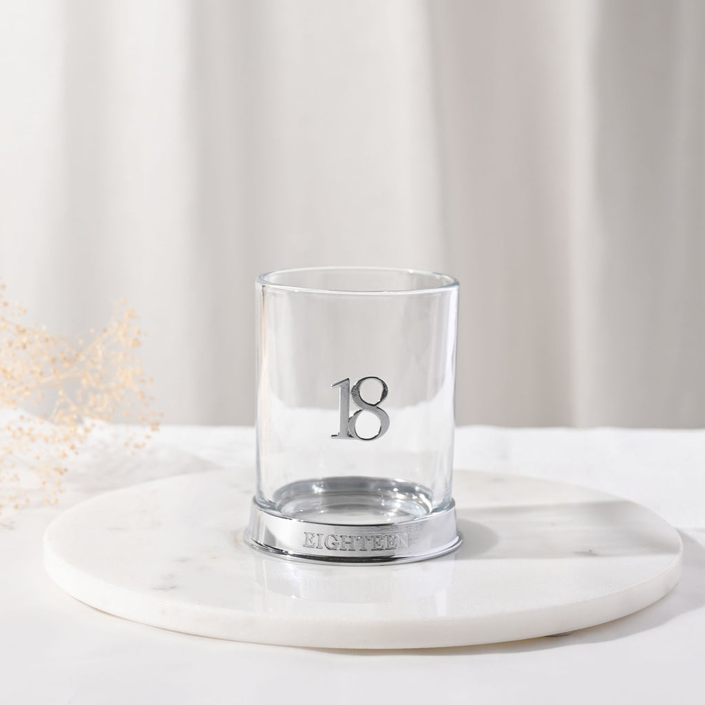 Milestones 3D Number Whisky Glass - 18
