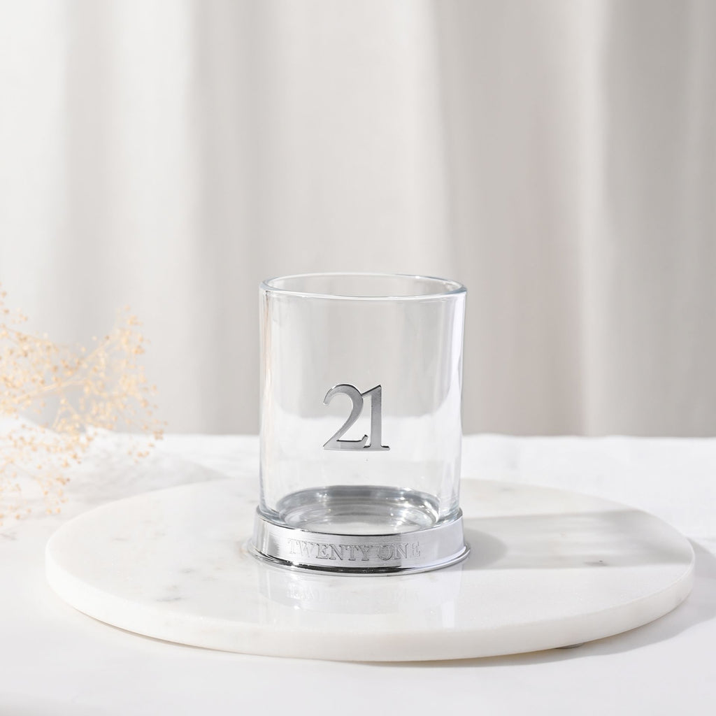 Milestones 3D Number Whisky Glass - 21