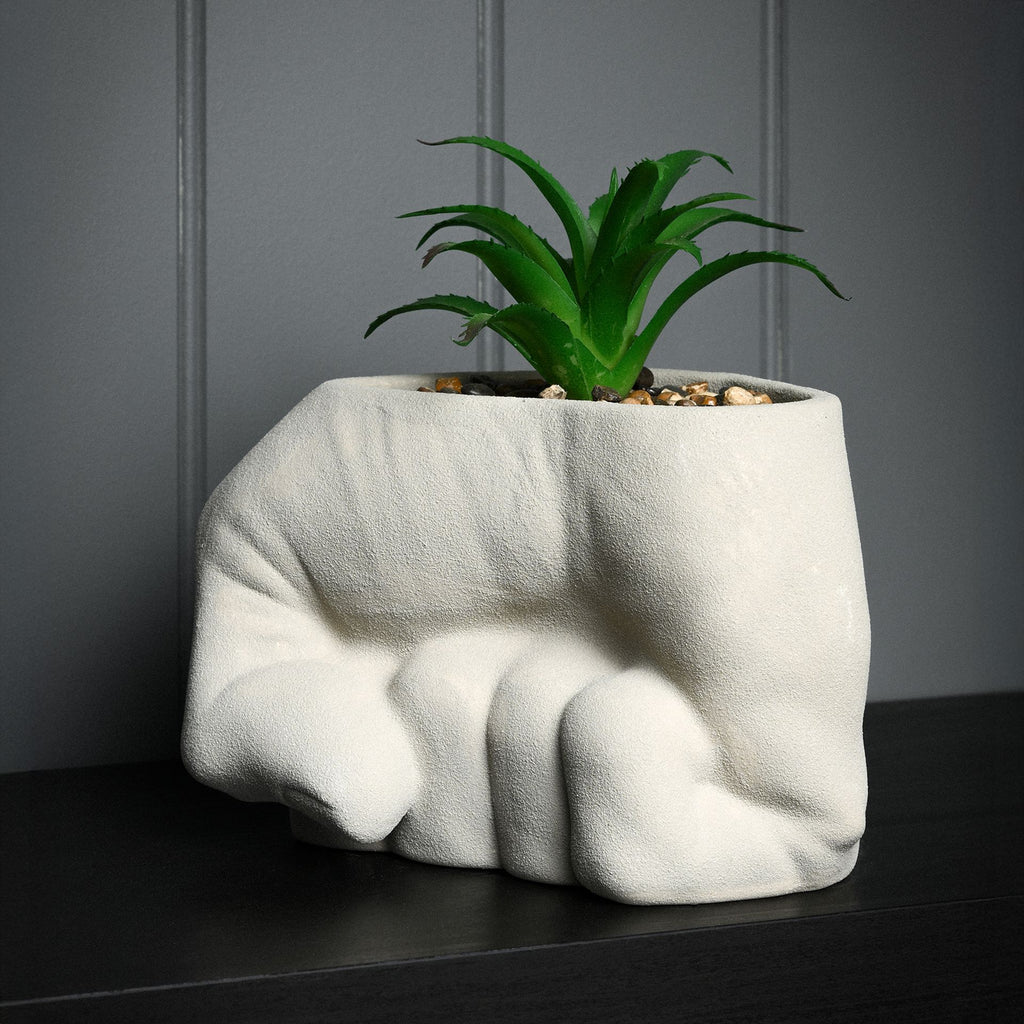 Marvel Hulk Fist Planter With Faux Plant – product view 1