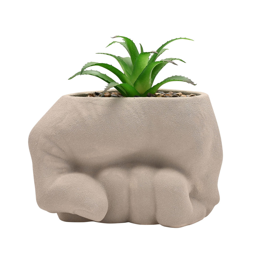 Marvel Hulk Fist Planter With Faux Plant – product view 2