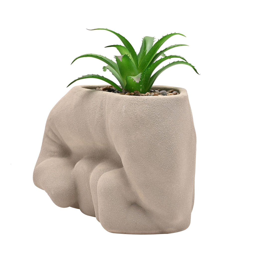 Marvel Hulk Fist Planter With Faux Plant – product view 3