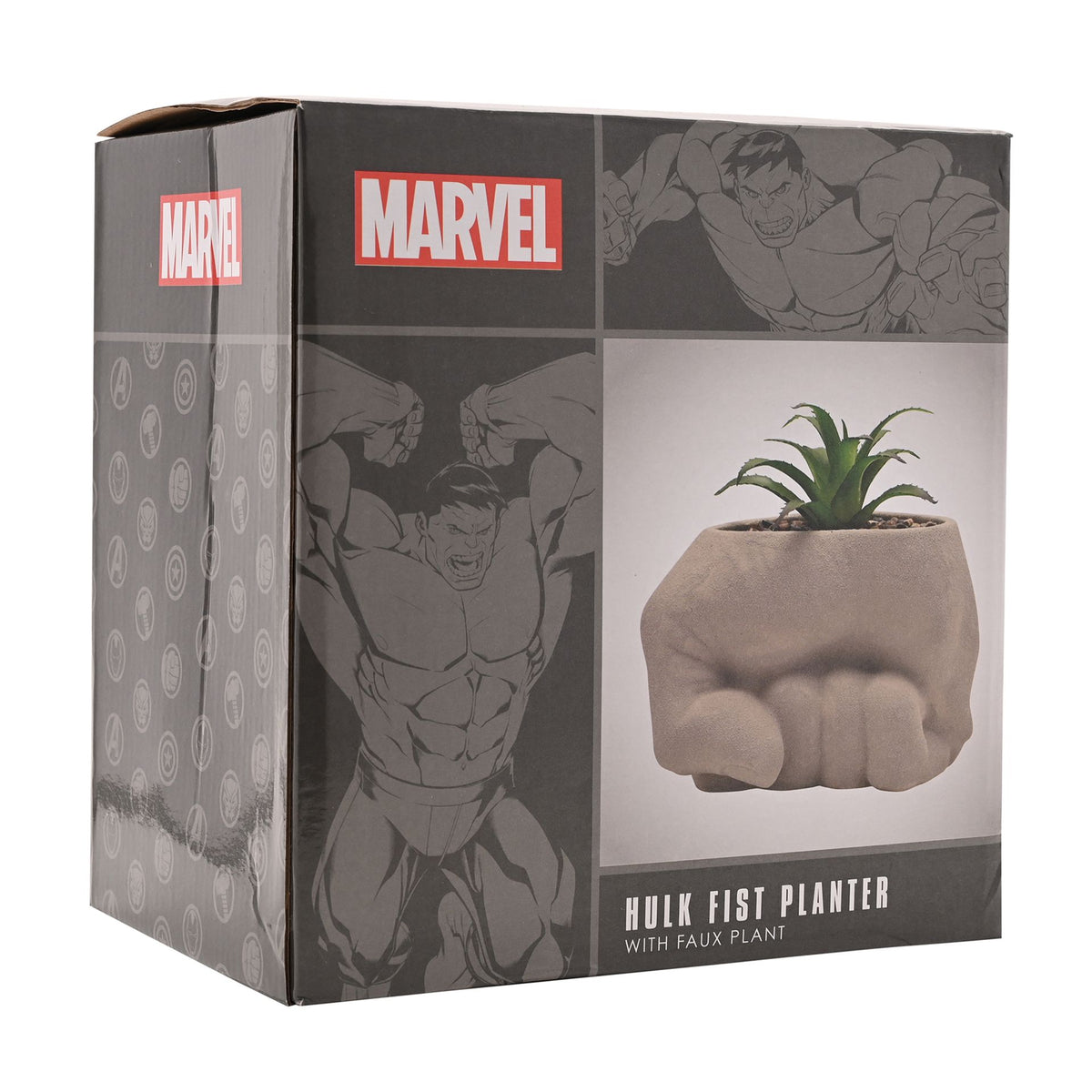 Marvel Hulk Fist Planter With Faux Plant – product view 4