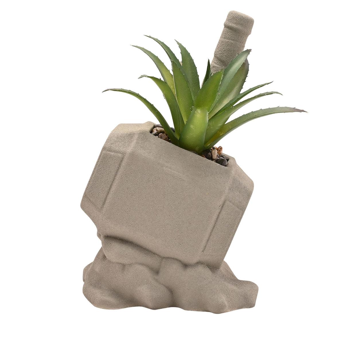 Marvel Thor Hammer Planter With Faux Plant – product view 2