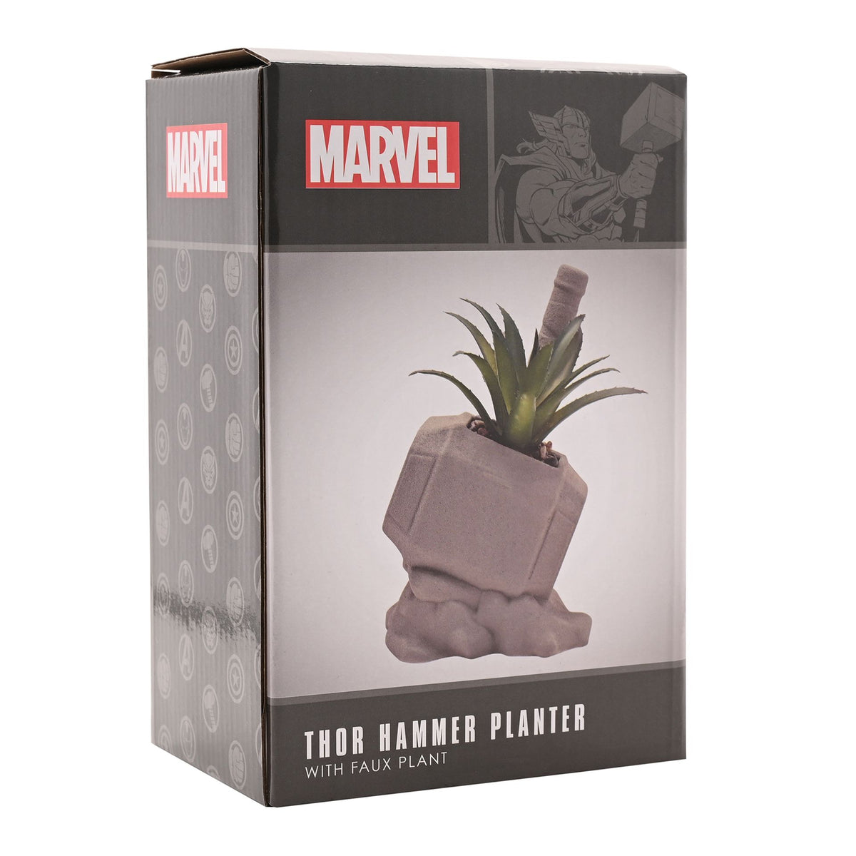 Marvel Thor Hammer Planter With Faux Plant – product view 4