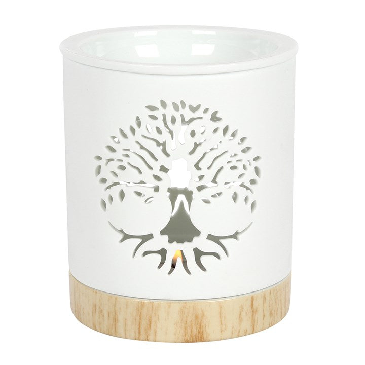White Tree of Life Cut Out Oil Burner - product image 2