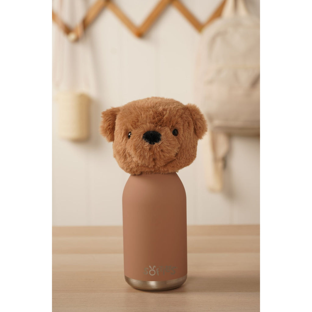 Hampton The Plush Teddy Dark Brown Stainless Steel Water Bottle 23cm / 450ml