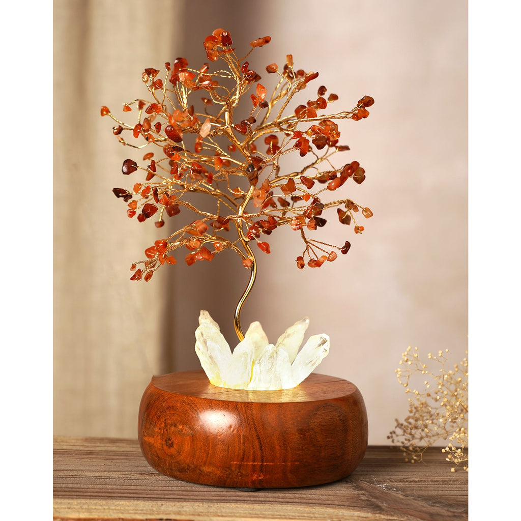 Serenity Carnelian LED Glow Tree