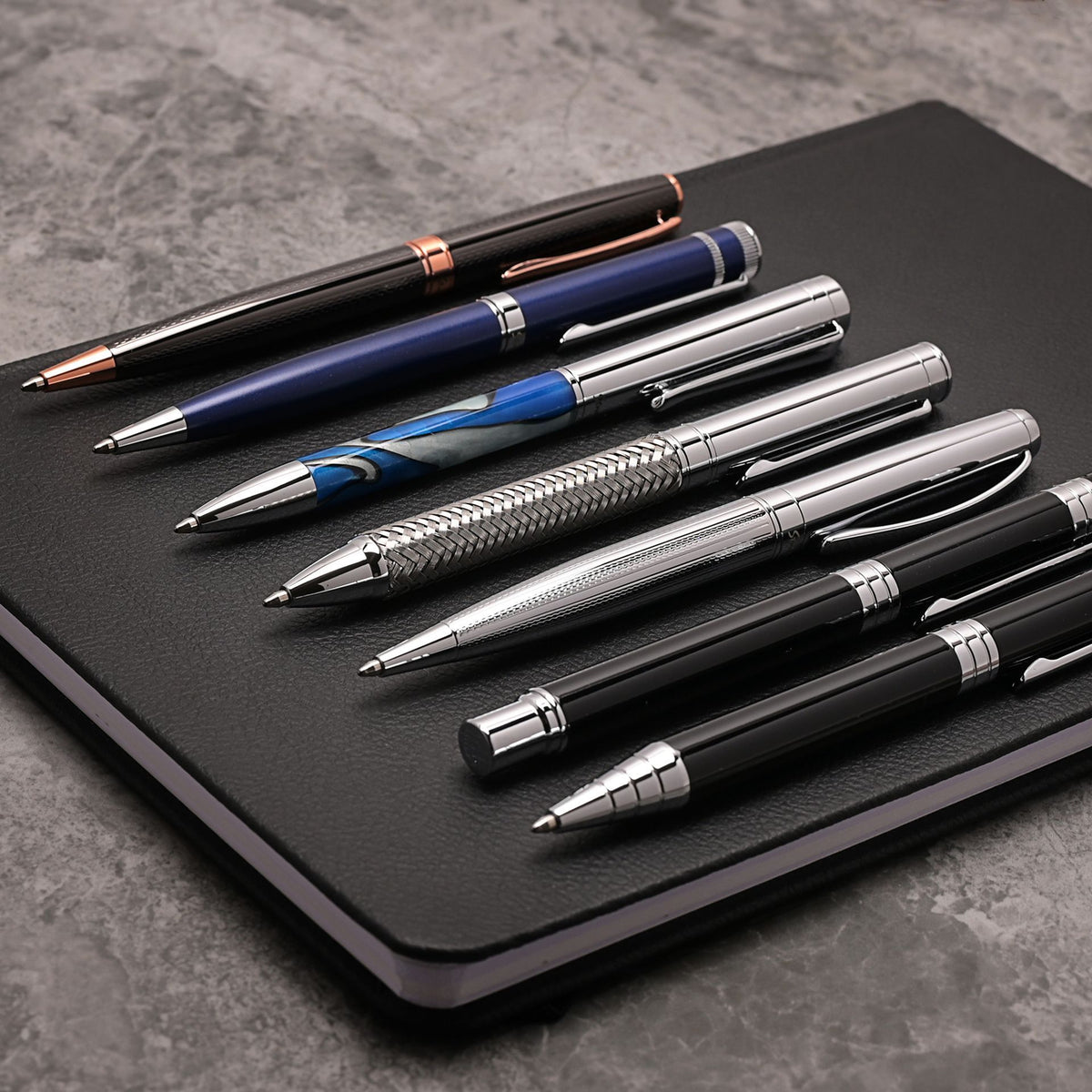 Stratton Woven Ballpoint Pen - Silver