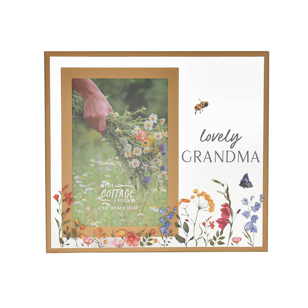 The Cottage Garden Glass Frame 4 x 6 "Grandma"