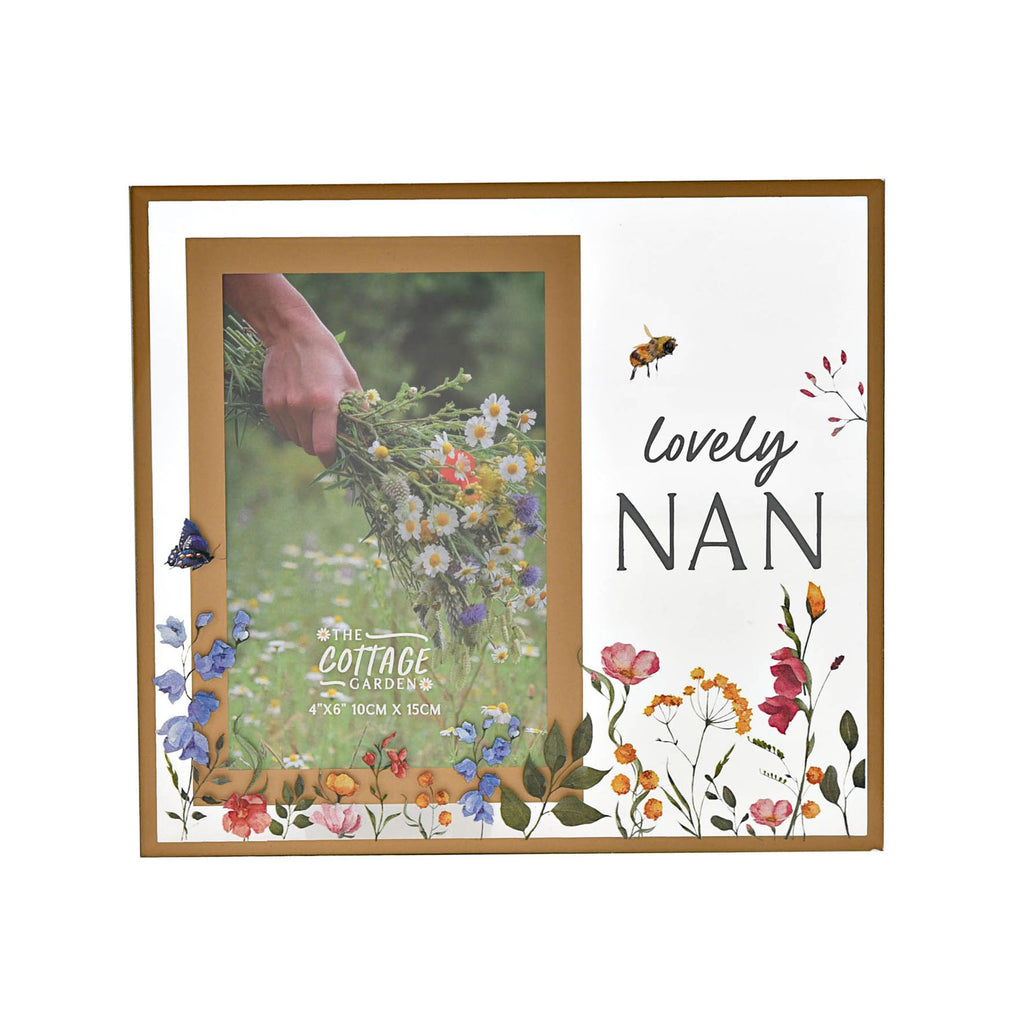 The Cottage Garden Glass Frame 4 x 6 "Nan"