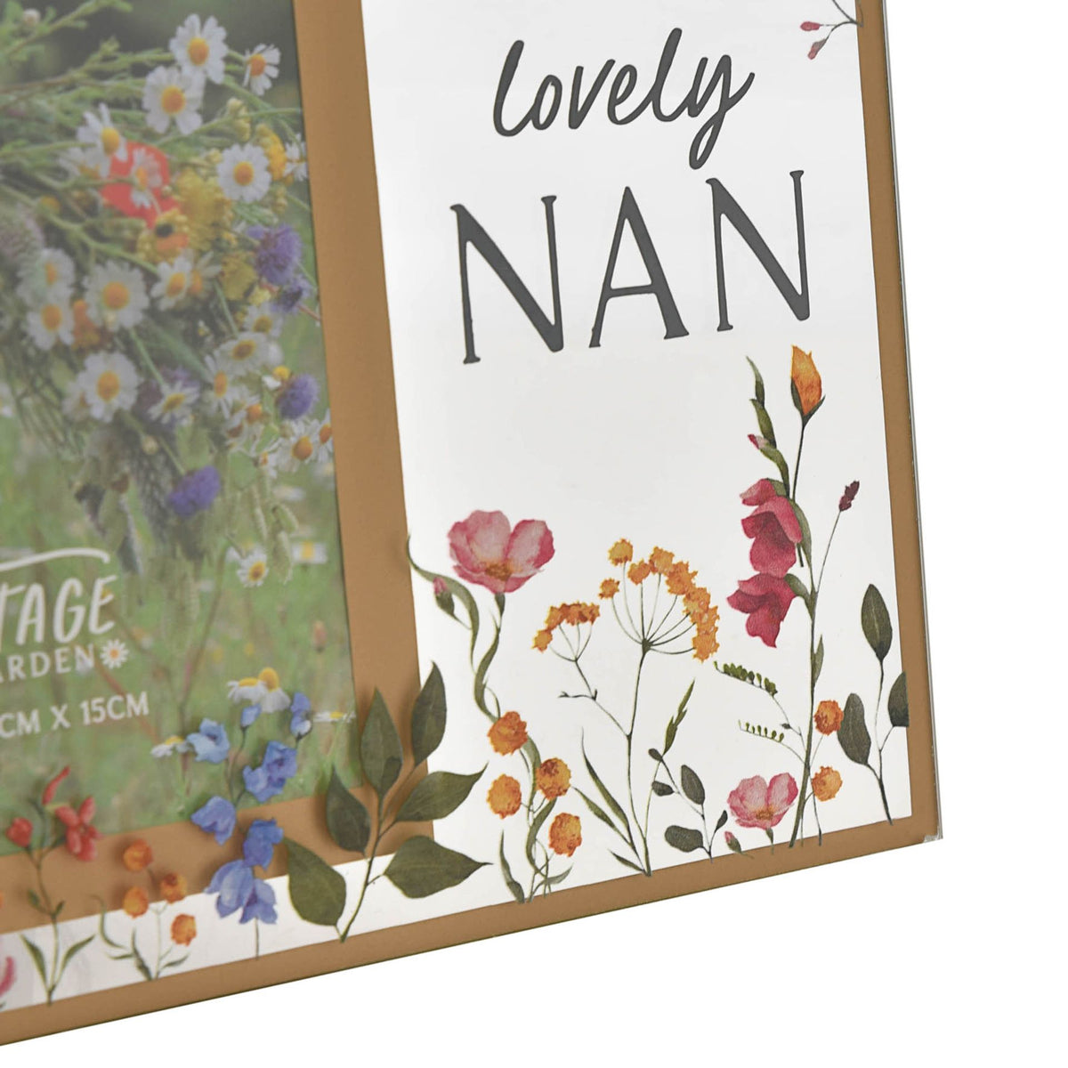 The Cottage Garden Glass Frame 4 x 6 "Nan"