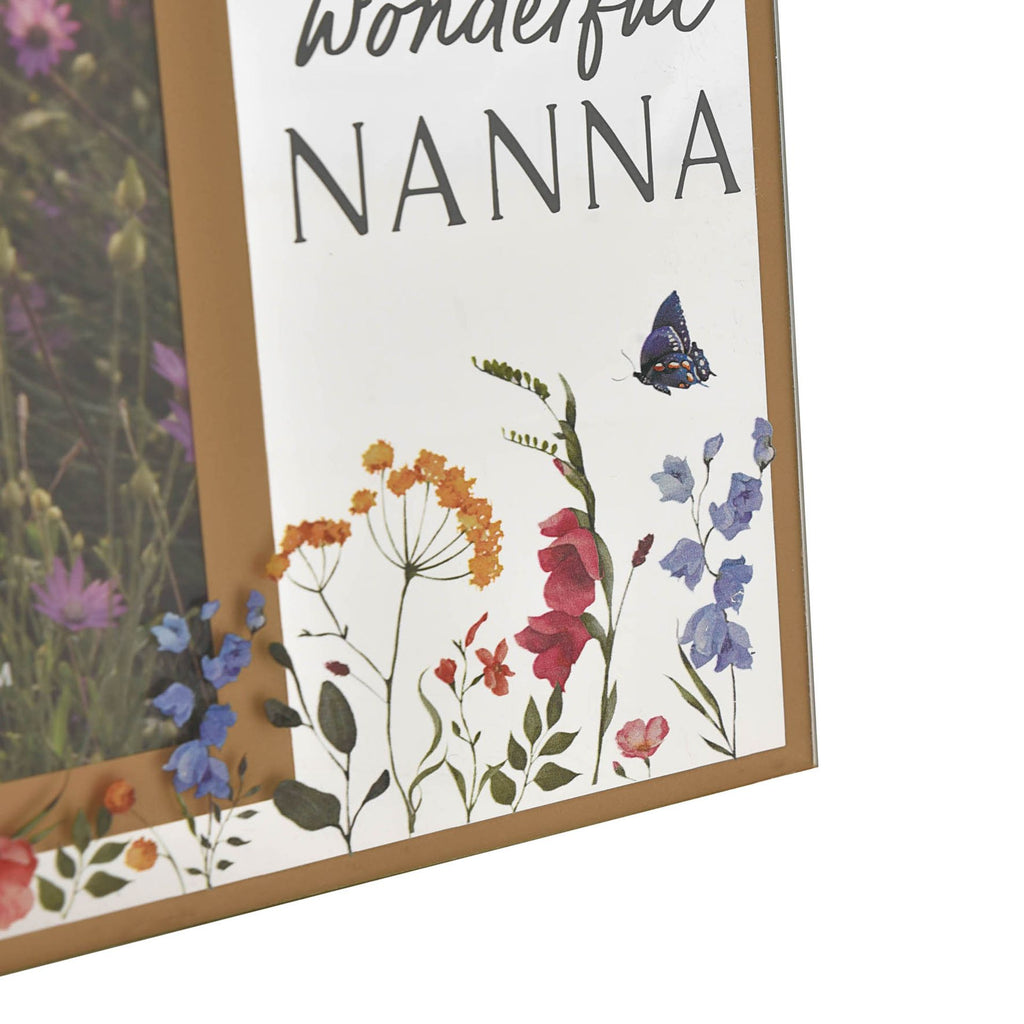 The Cottage Garden Glass Frame 4 x 6 "Nanna"