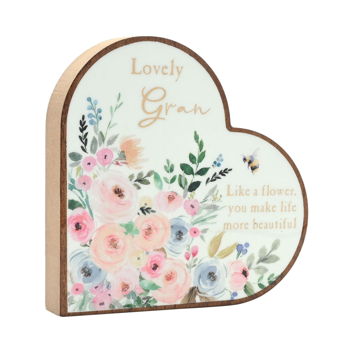 The Cottage Garden Mantel Heart Plaque - Gran