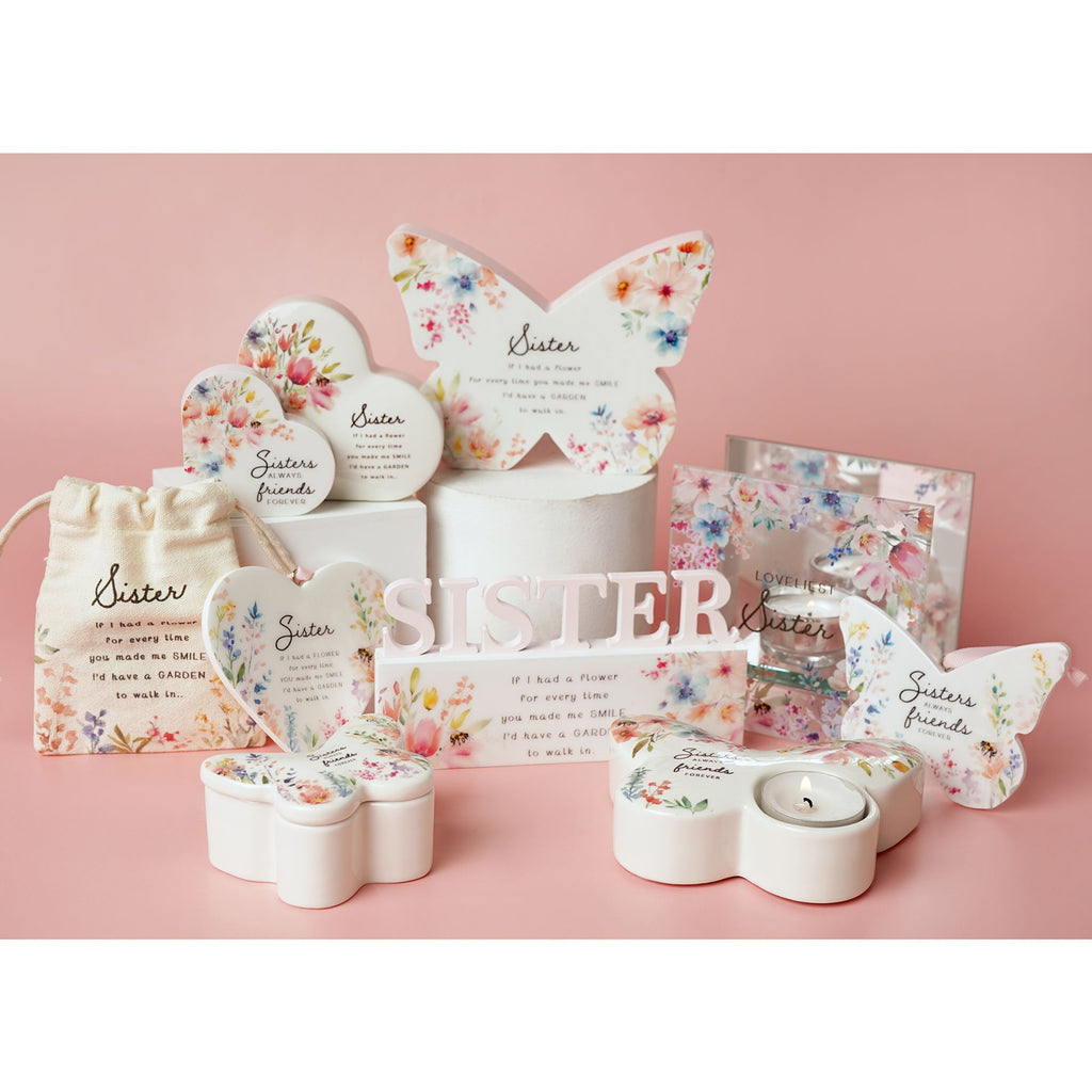 The Cottage Garden Butterfly Tealight Holder - Sisters