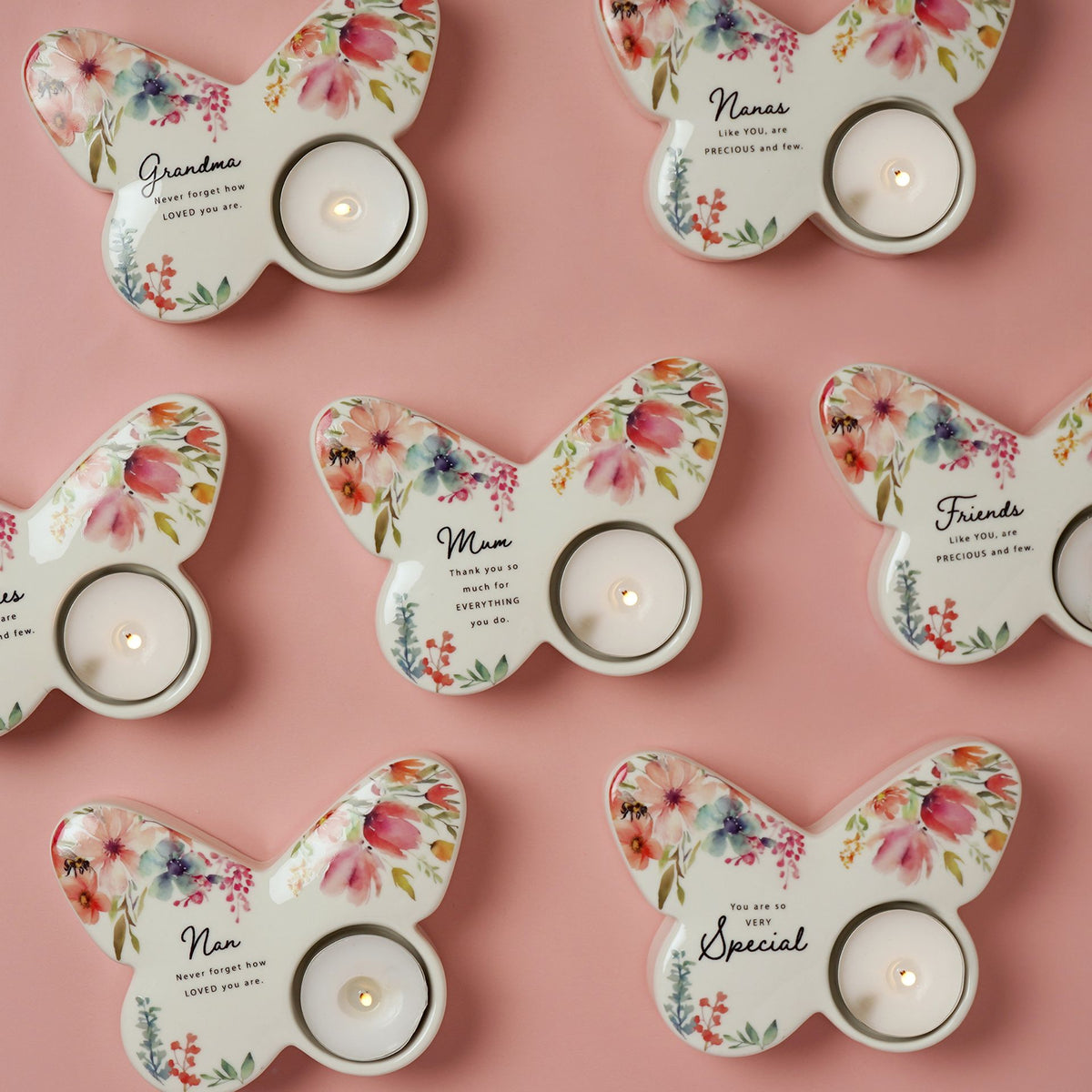 The Cottage Garden Butterfly Tealight Holder - Aunties