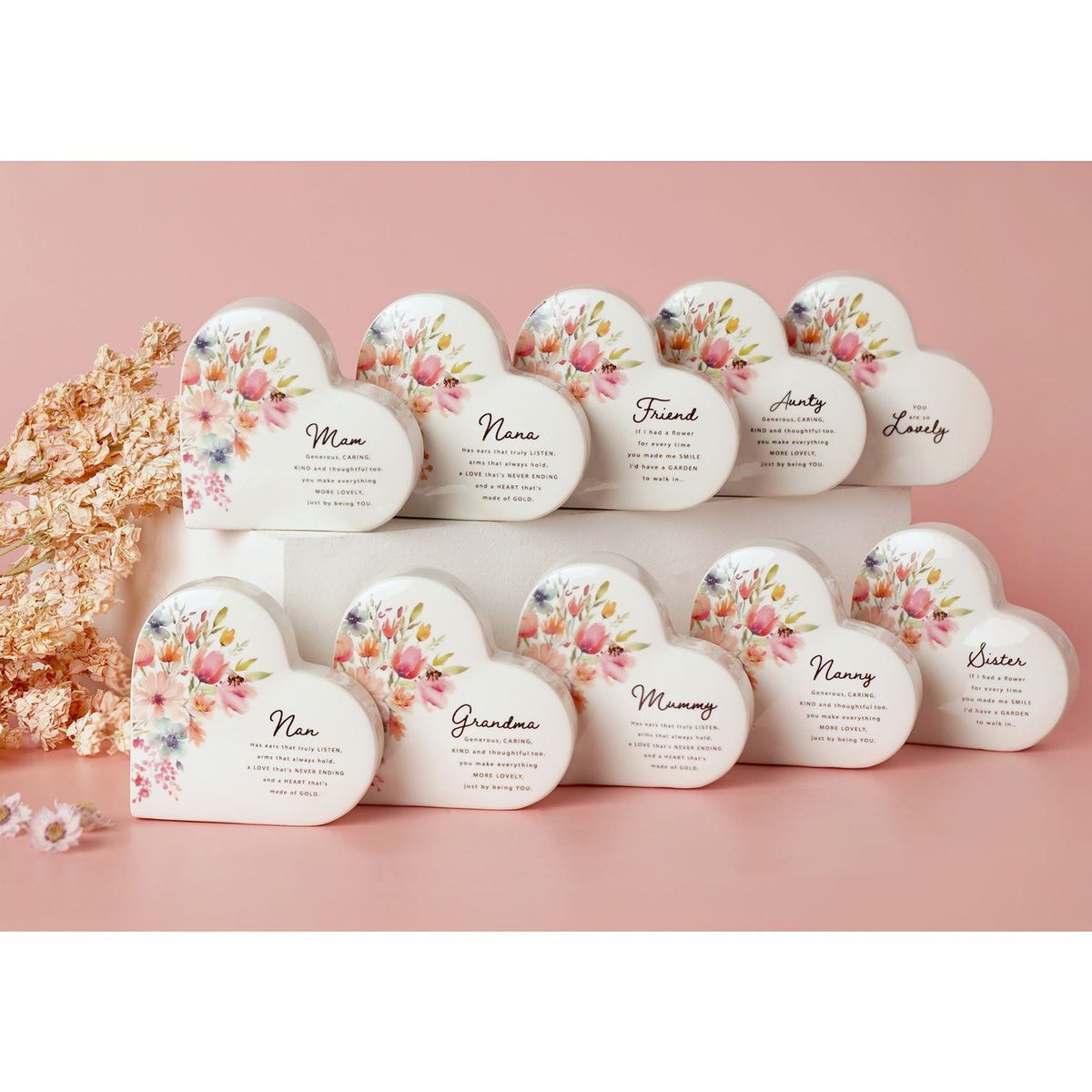 The Cottage Garden Ceramic Heart - Mummy
