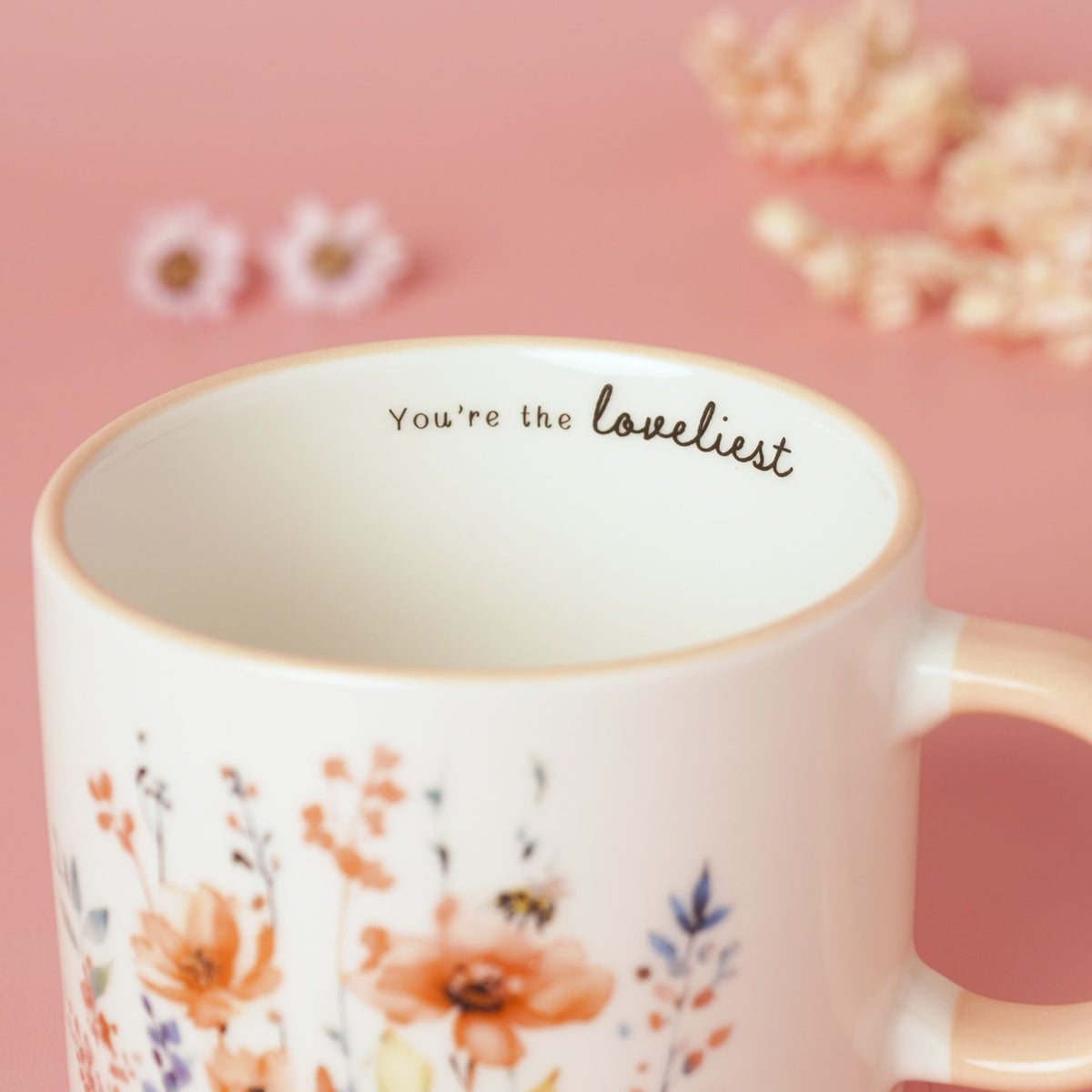 The Cottage Garden Peach Mug - Mum