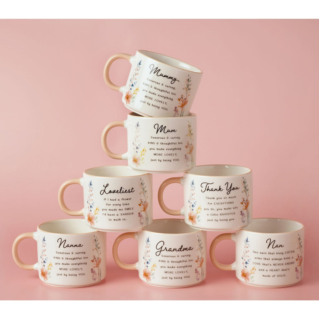 The Cottage Garden Peach Mug - Grandma
