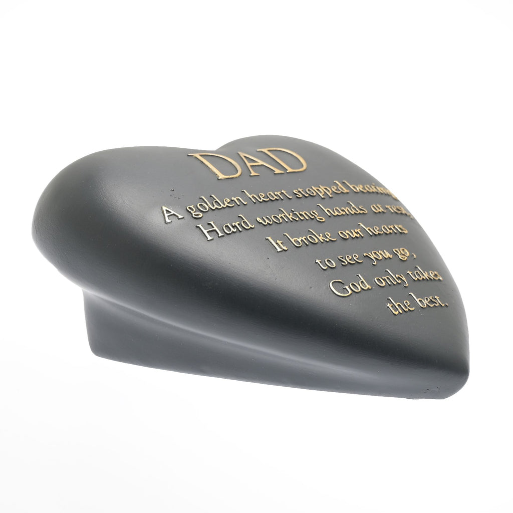 Thoughts Of You Graveside Dark Grey Heart Plaque - Dad