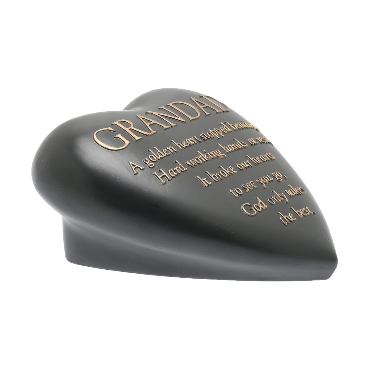 Thoughts Of You Graveside Dark Grey Heart Plaque - Grandad
